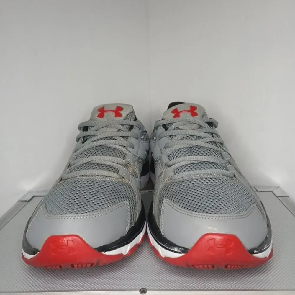 Under Armour Strive 6 Mens 11 Grey Red 1274408 Training Athletic Gym Sneakers